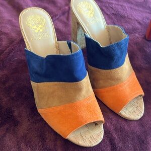 Vince Camuto Women's Multicolor Suede Heels
